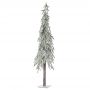 FROSTED CHRISTMAS TREE PENCIL WITH IRON BASE AND WOODEN TRUNK 180 CM