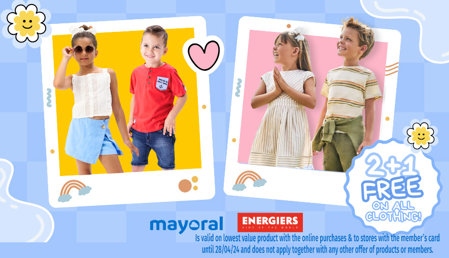 CLOTHES ENERGIERS & MAYORAL 2+1 GIFT